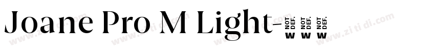 Joane Pro M Light字体转换